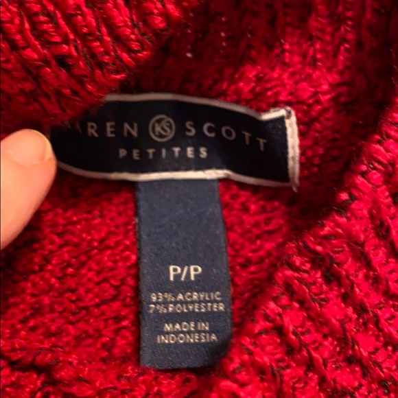 Karen Scott mock turtleneck Sweater size P/P - Picture 8 of 9